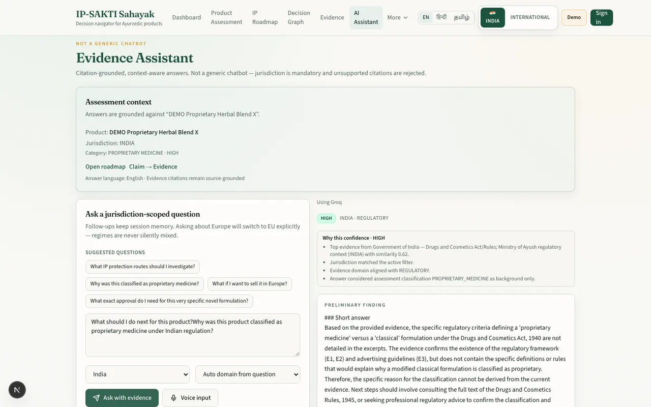 Pramana evidence assistant answering with citations and a confidence rationale
